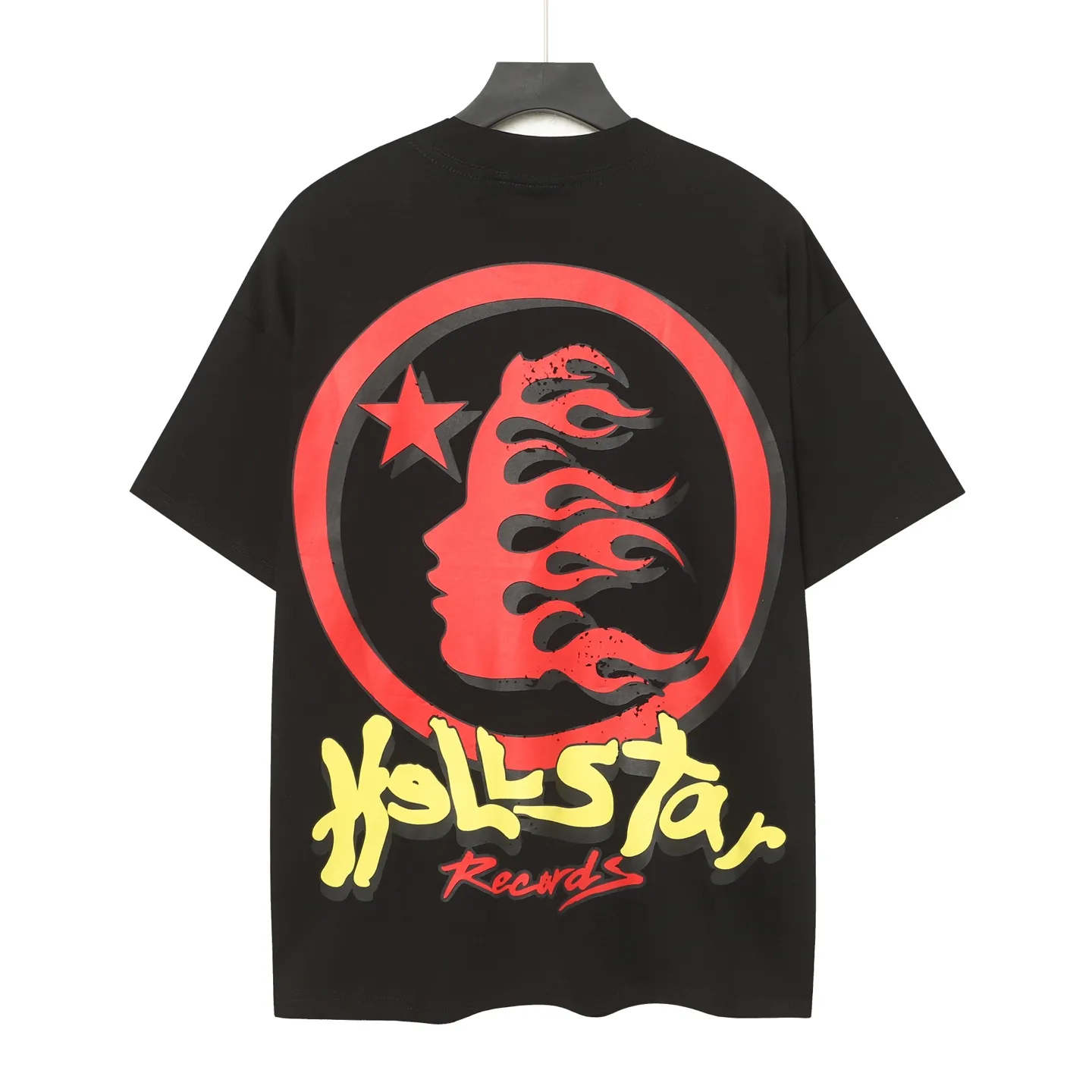 P108 Real-stock Hellstar Cross-border European and American style, street brand pure cotton T-shirt Fabric (fabric): 32 counts of 240g heavy combed double yarn pure cotton Size (size): S-M- L- X L Color (colour): black/white/apricot 👉 👉