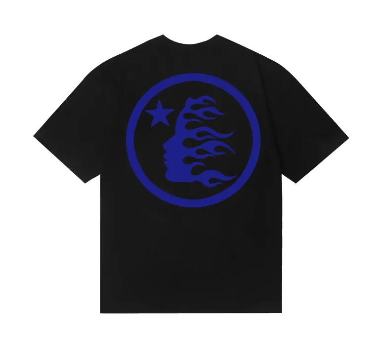 6614# P112 Hellstar American fashion high street pure cotton loose short-sleeved T-shirt Color: Black Size: S M L XL