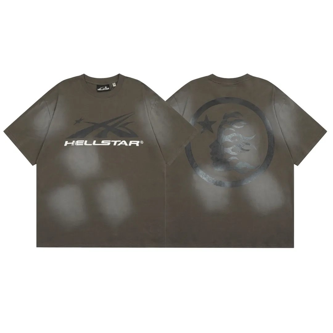P126 Hellstar Studios Classic Logo Short Sleeve Tee Shirt Washed Gray Short Sleeve T-shirt The new hot beauty trend Hellstar!  Standard beauty and trendy workmanship, original customization (fabric, pattern, printing, hang tag, main mark, etc.), exaggerated style, explosive style, dare to break through tradition, bring adventurous new fashion experience!   YoungBoy, the most popular rapper in the youth circle, has shot a lot of models for him, and celebrities such as Dababy and Swae Lee frequently get dressed!  color: gray Size: S, M, L, XL