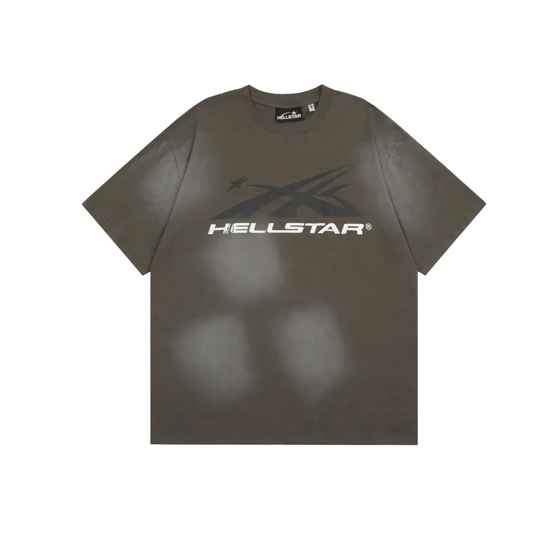 P126 Hellstar Studios Classic Logo Short Sleeve Tee Shirt Washed Gray Short Sleeve T-shirt The new hot beauty trend Hellstar!  Standard beauty and trendy workmanship, original customization (fabric, pattern, printing, hang tag, main mark, etc.), exaggerated style, explosive style, dare to break through tradition, bring adventurous new fashion experience!   YoungBoy, the most popular rapper in the youth circle, has shot a lot of models for him, and celebrities such as Dababy and Swae Lee frequently get dressed!  color: gray Size: S, M, L, XL