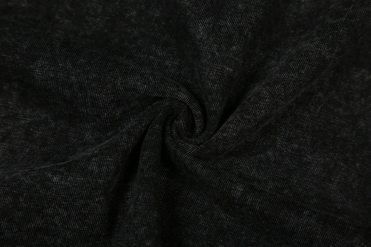 7744# P124 Washed Hellstar Hellstar ins same style retro printed tops for men and women, casual and trendy pure cotton washed short-sleeved T-shirt Color: Black Size: S M L XL