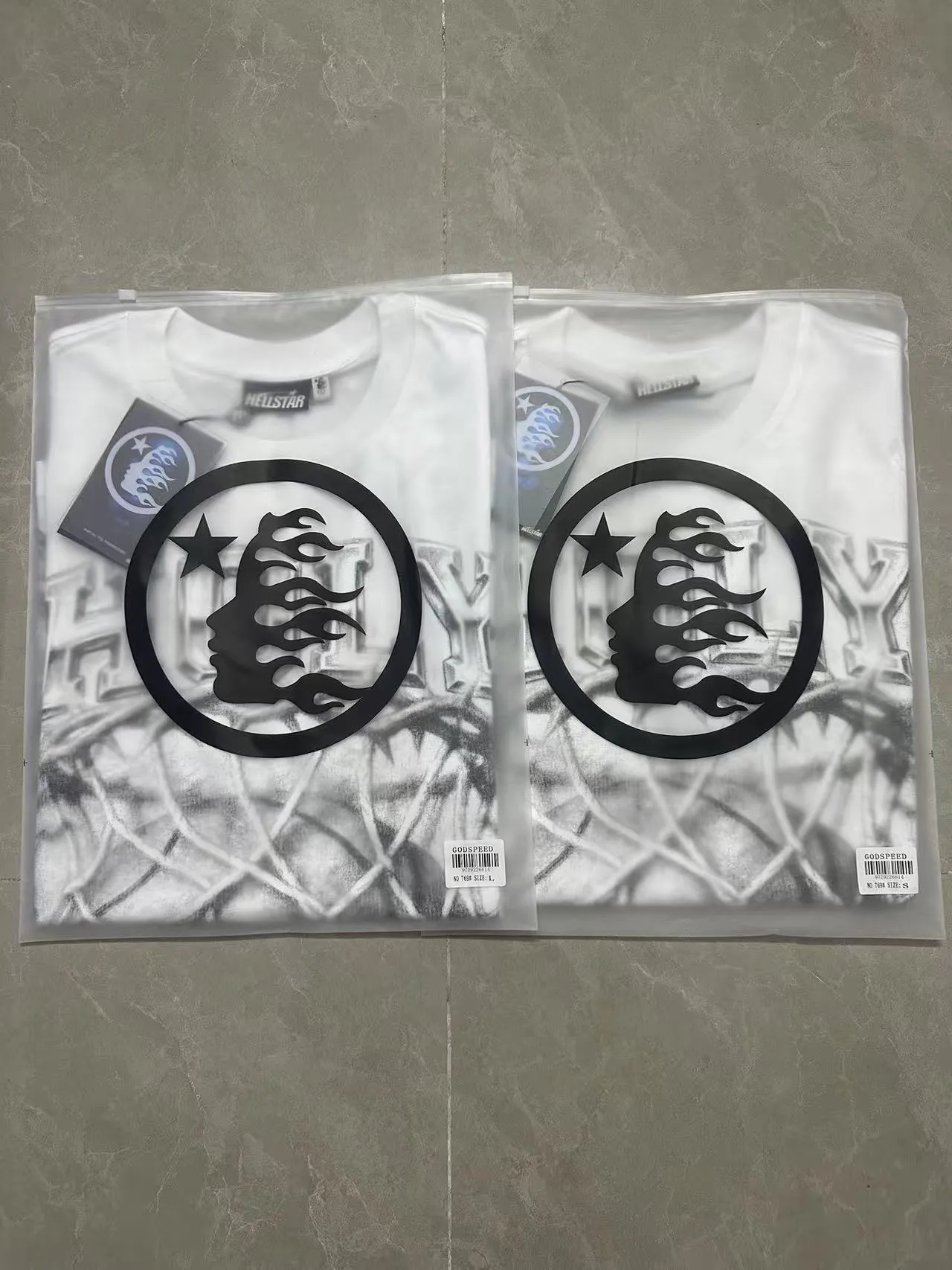 P108 Real-stock Hellstar Cross-border European and American style, street fashion brand pure cotton T-shirt Fabric (fabric): 32 pieces of 240g heavy combed double yarn pure cotton Size (size): S-M- L- X L Color (colour): white