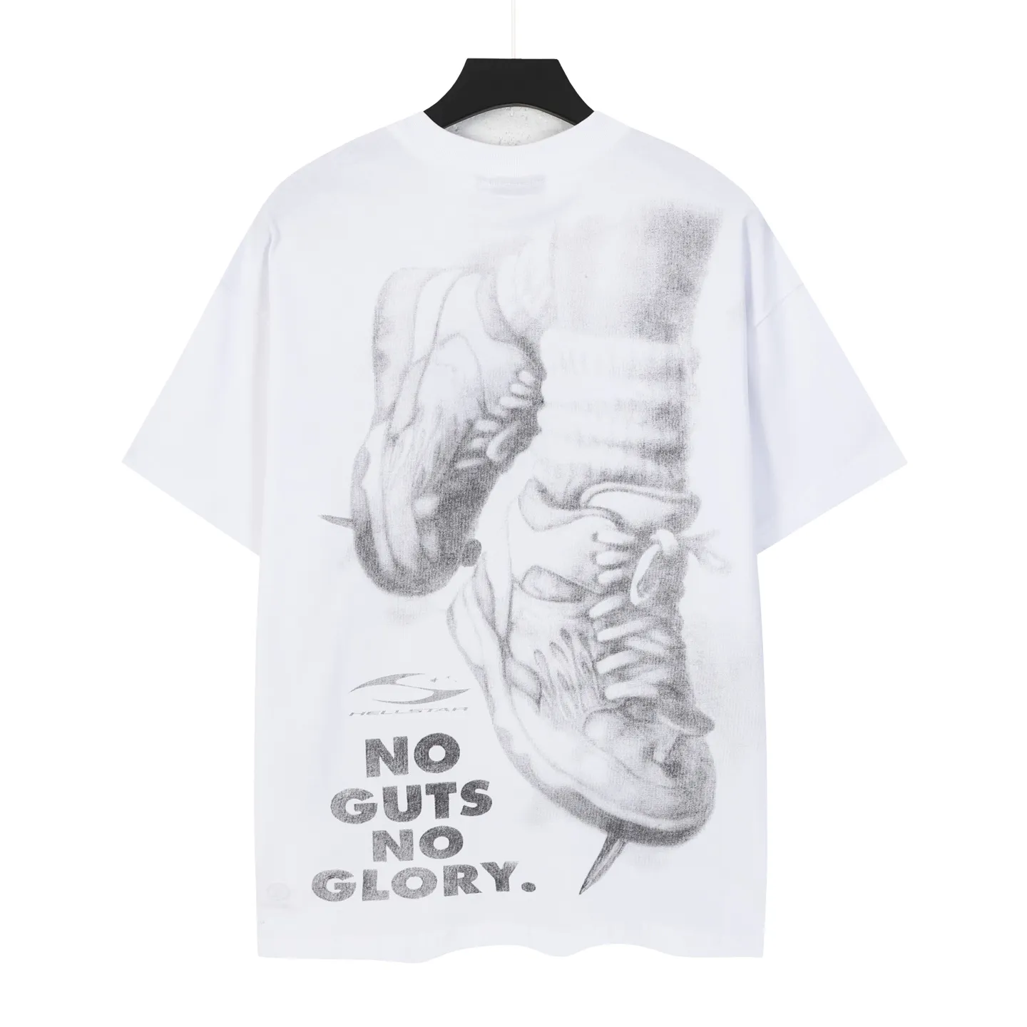 P108 Real-stock Hellstar Cross-border European and American style, street fashion brand pure cotton T-shirt Fabric (fabric): 32 pieces of 240g heavy combed double yarn pure cotton Size (size): S-M- L- X L Color (colour): white