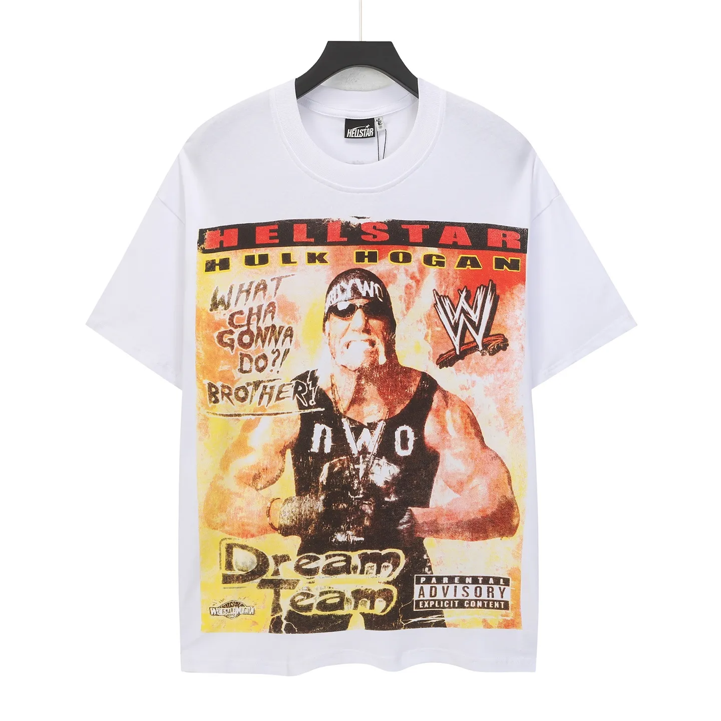 P108 Real-stock Hellstar Cross-border European and American style, street fashion brand pure cotton T-shirt Fabric (fabric): 32 pieces of 240g heavy combed double yarn pure cotton Size (size): S-M- L- X L Color (colour): white