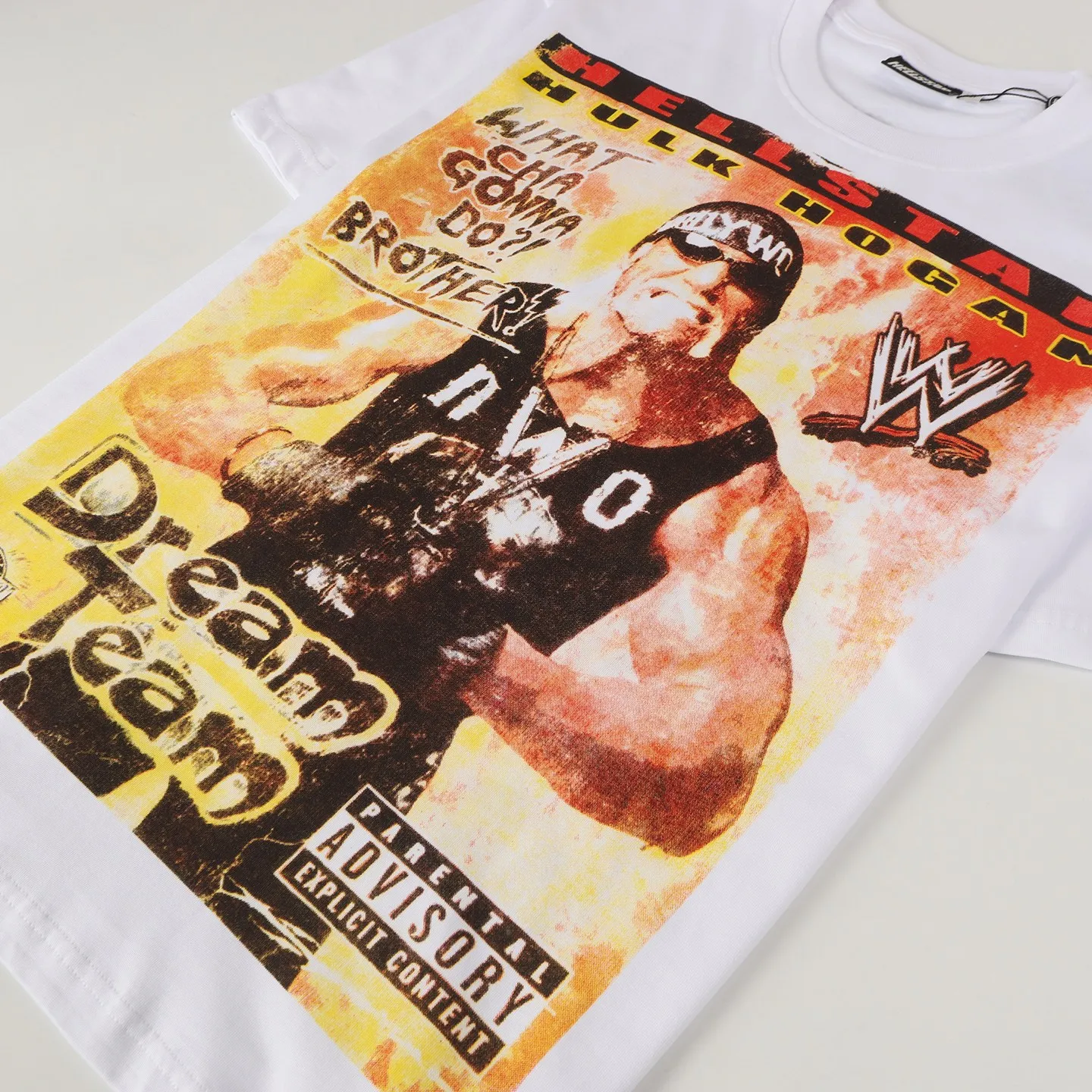 P108 Real-stock Hellstar Cross-border European and American style, street fashion brand pure cotton T-shirt Fabric (fabric): 32 pieces of 240g heavy combed double yarn pure cotton Size (size): S-M- L- X L Color (colour): white