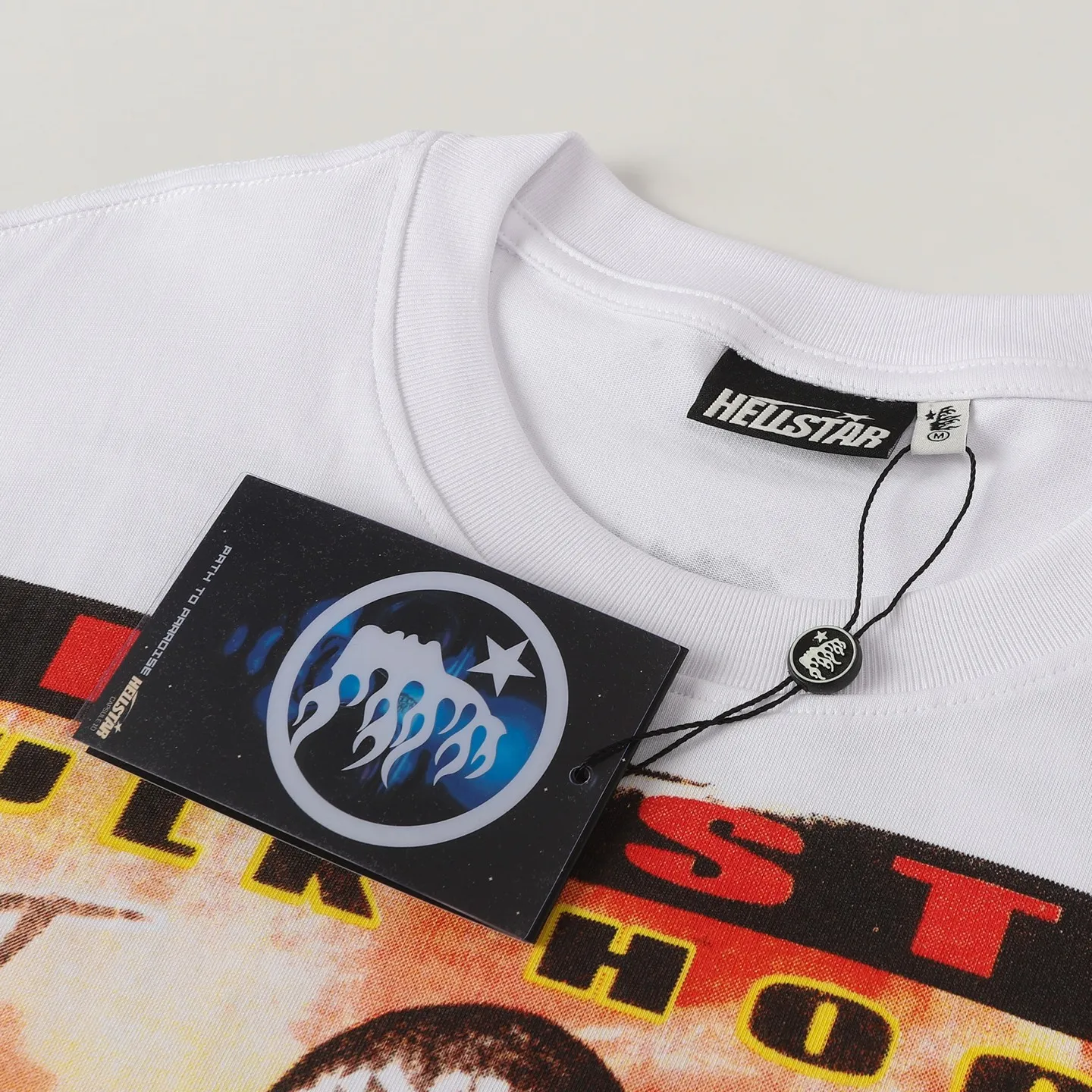 P108 Real-stock Hellstar Cross-border European and American style, street fashion brand pure cotton T-shirt Fabric (fabric): 32 pieces of 240g heavy combed double yarn pure cotton Size (size): S-M- L- X L Color (colour): white