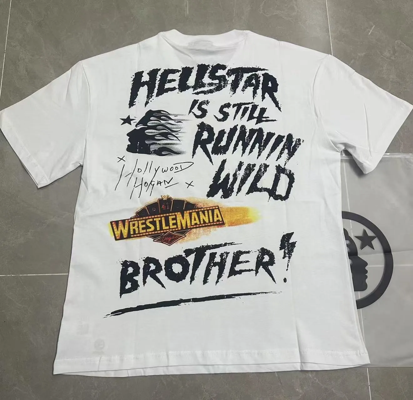 P108 Real-stock Hellstar Cross-border European and American style, street fashion brand pure cotton T-shirt Fabric (fabric): 32 pieces of 240g heavy combed double yarn pure cotton Size (size): S-M- L- X L Color (colour): white
