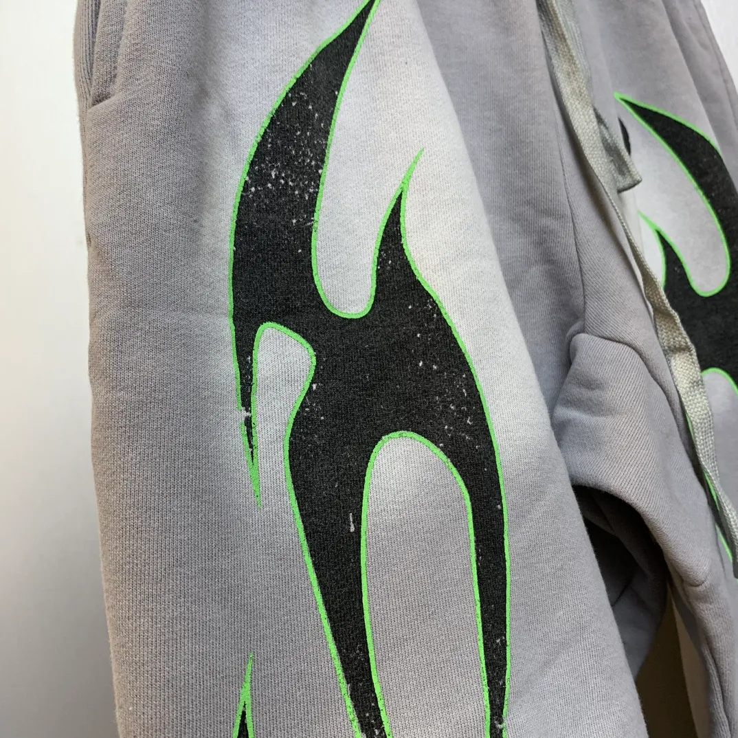 P210 Hellstar Studios washed distressed terry sweatpants color (color): gray Size (size): S, M, L, XL