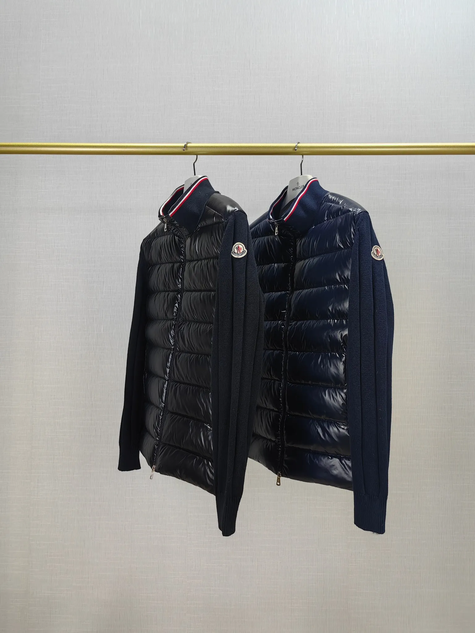 P700 156#Moncler 23 years new men's thin knitted splicing down jacket winter regular,