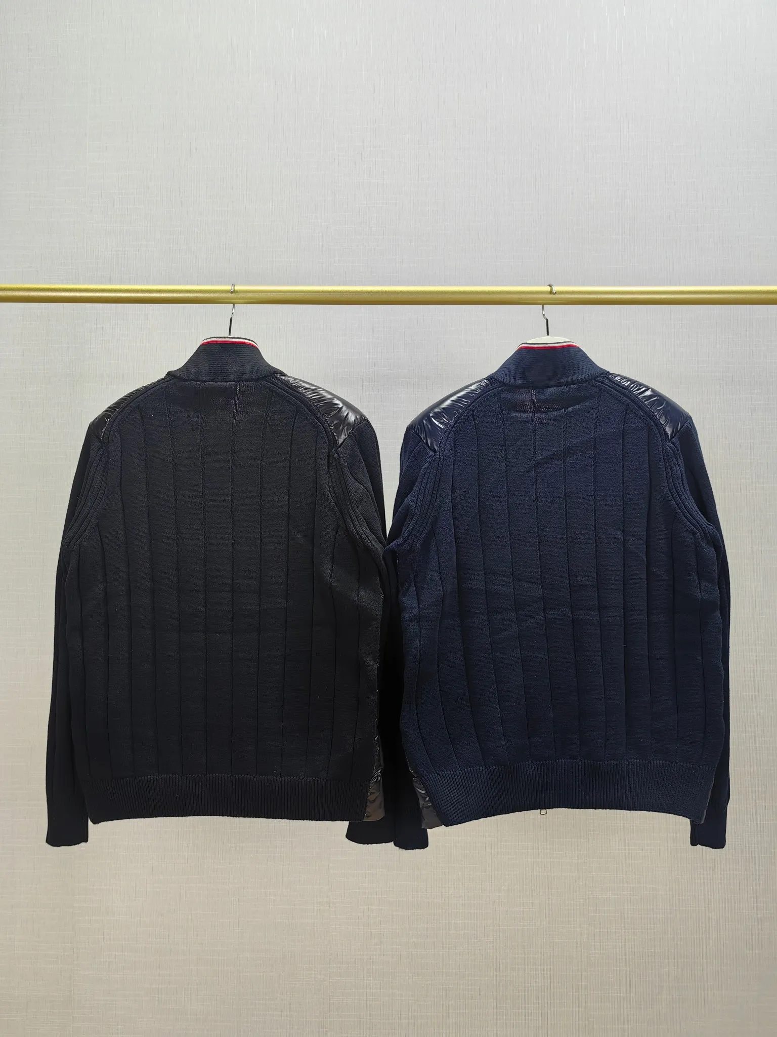 P700 156#Moncler 23 years new men's thin knitted splicing down jacket winter regular,