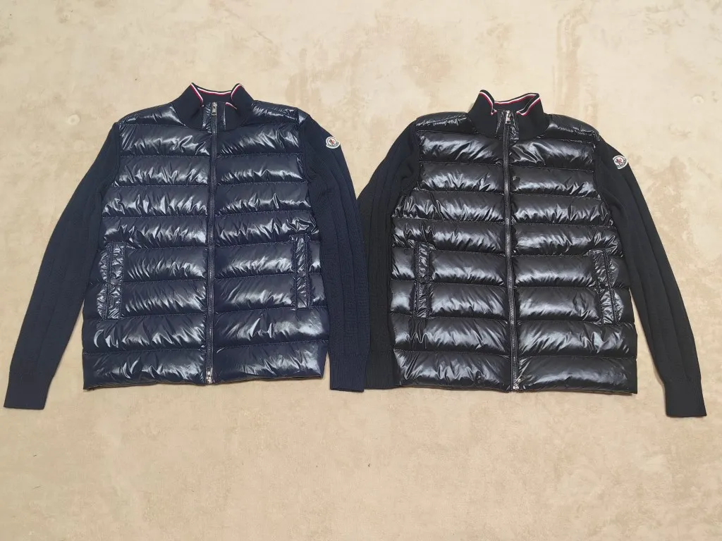 P700 156#Moncler 23 years new men's thin knitted splicing down jacket winter regular,