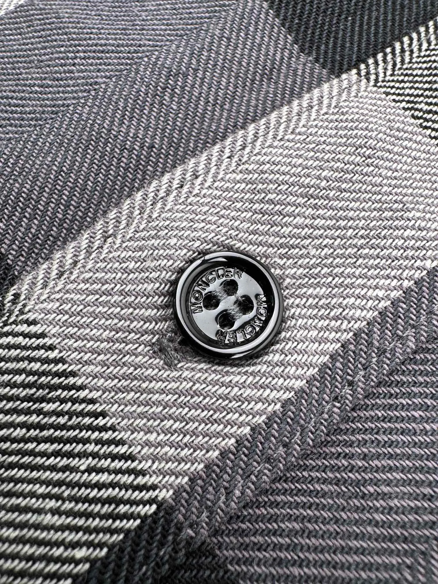 P500 Moncler x Mercedes-Benz/Moncler x Mercedes-Benz joint cotton embroidered logo plaid shirt [ready in stock] 46 48 50 52