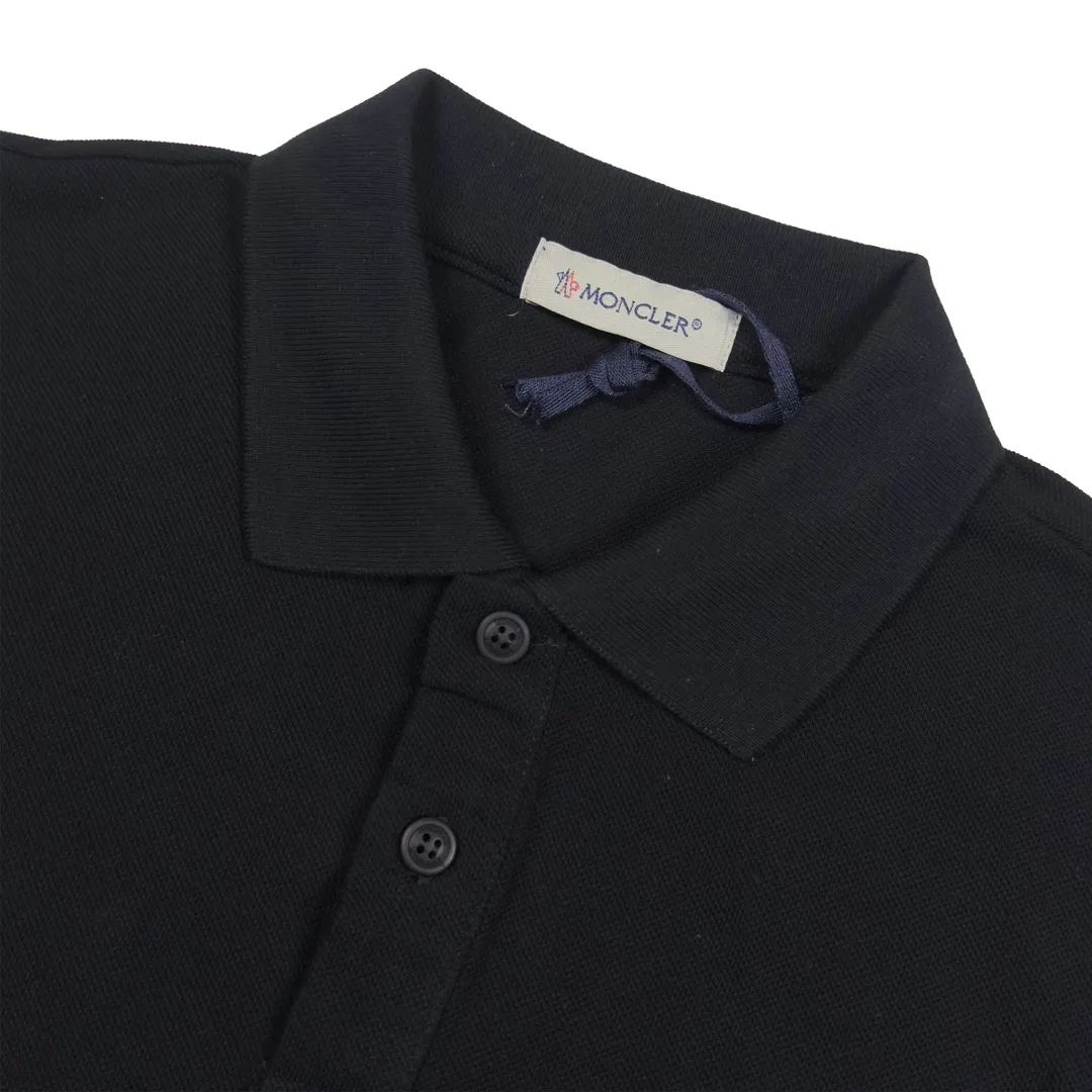 P220 Moncler sleeves color block webbing lapel polo 3 colors size XS-L