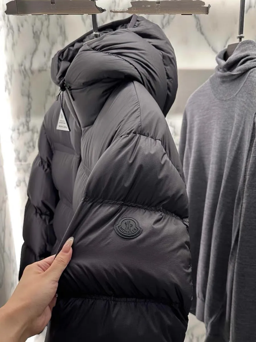 P900 Moncler Masac men's short down jacket. Real shot display at the counter.