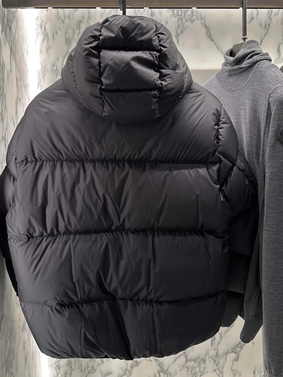 P900 Moncler Masac men's short down jacket. Real shot display at the counter.