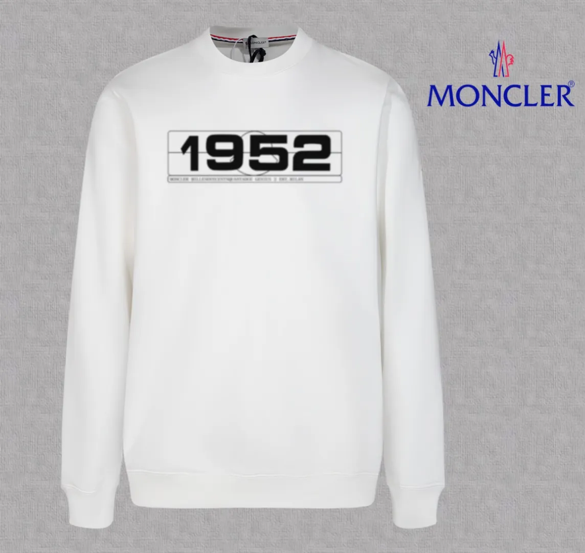 P210 High-version sweatshirt) [Long-term stock] 〖𝐌𝐎𝐍𝐂𝐋𝐄𝐑~Mask〗 Made of 440g heavy-weight fabric. It is different from the market currency. It can be matched with any variety and is properly handsome. 😎The whole dress is made of double waistcoats. The double waistcoats make the whole dress more three-dimensional. Not ordinary factories can do such fine work. 2025 Spring runway version of the T stage, on sale at the counter, round neck terry sweatshirt, high-end double-strand pure cotton, custom-made stretch ribs, dyed in the same vat, complete with three standards, matched with exquisite embroidered LOGO on the chest, simple and advanced, same style for men and women. Color: black, apricot, white, size: S M L XL 2XL