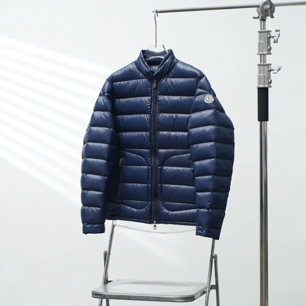P900 MONCLER | Mengkou 06 thin couple stand collar down jacket Color: dark blue Size: 1-7