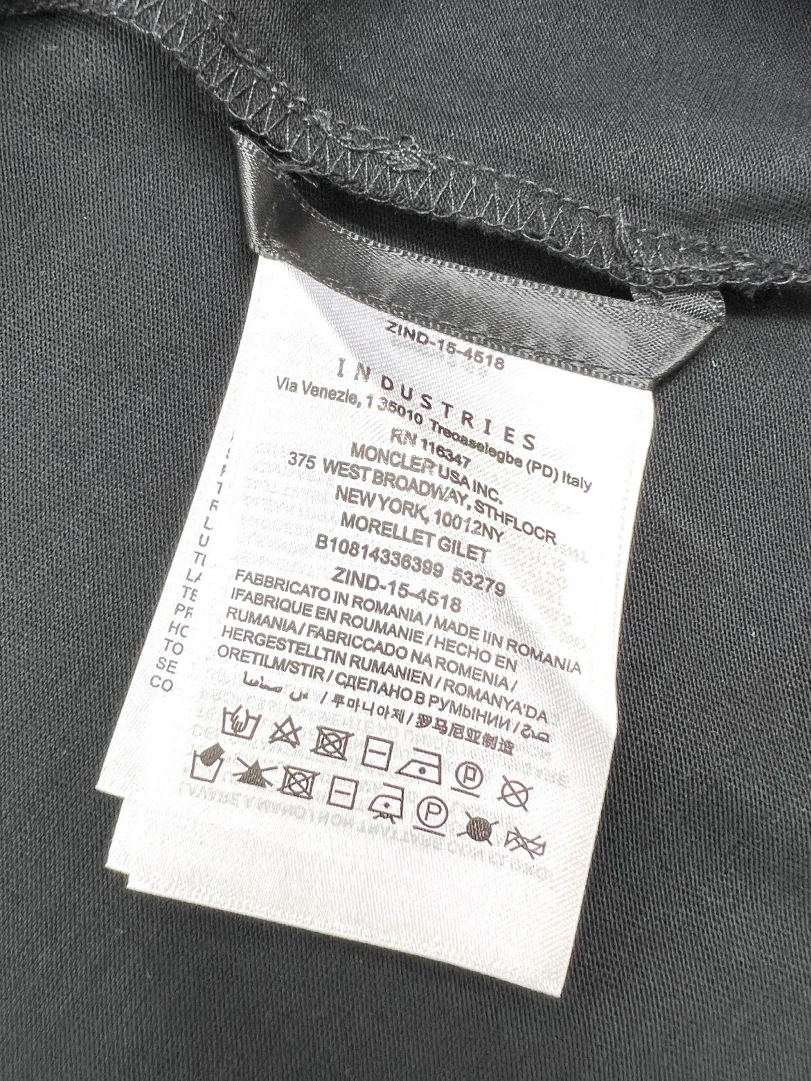 P160 (high version) Moncler-Mask-Logo patch pocket short-sleeved T-shirt Size:XS-L