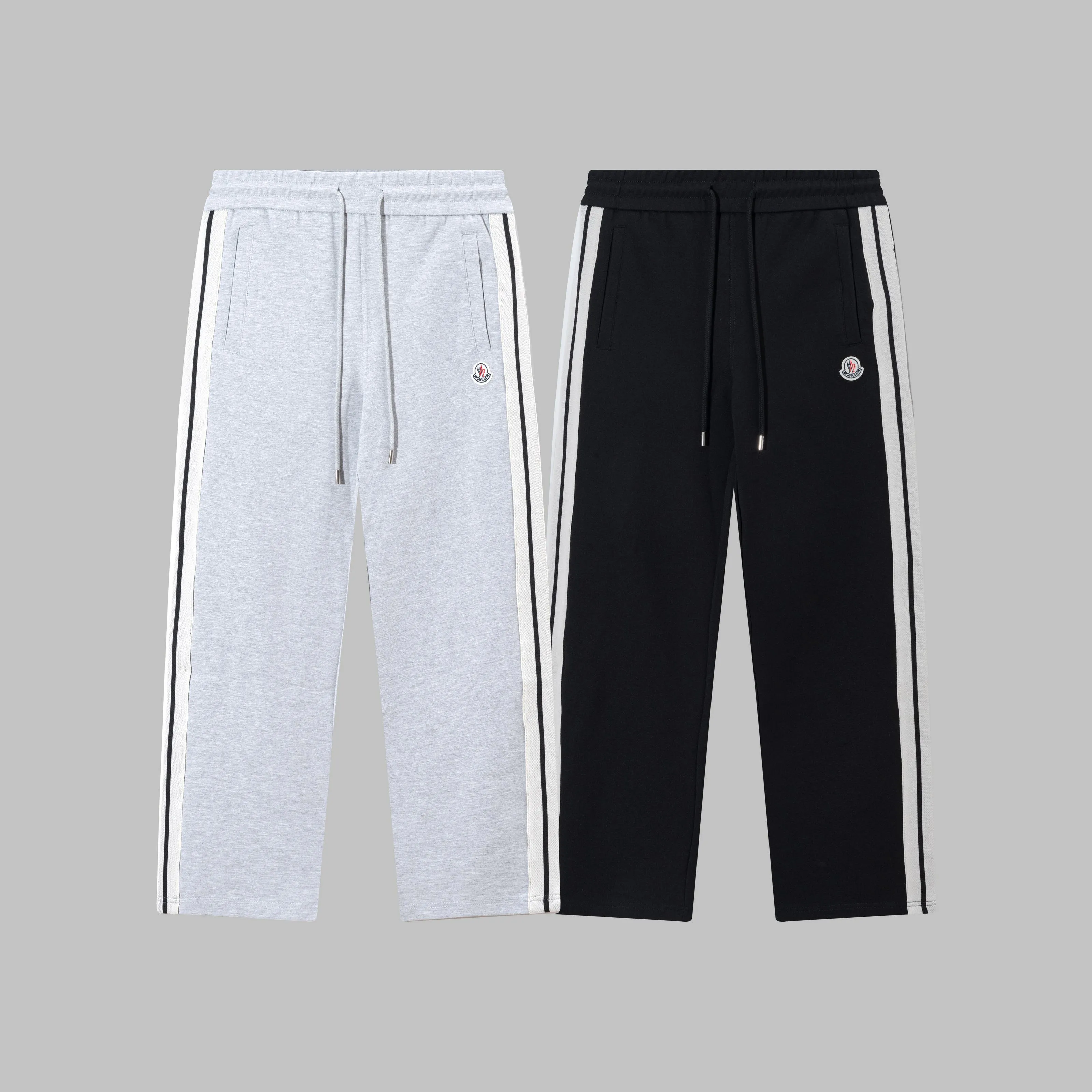 P230 MONCLER/muzzle Customized fabric suit casual sweatpants Simple side webbing splicing craftsmanship small chapter logo LOGO Official synchronization High version High quality Fashion personality Versatile trend Pure original quality Original fabric Hang tag Collar label Washed wheat Complete three standards Color: Black. Blue. Gray. Size: S-2XL