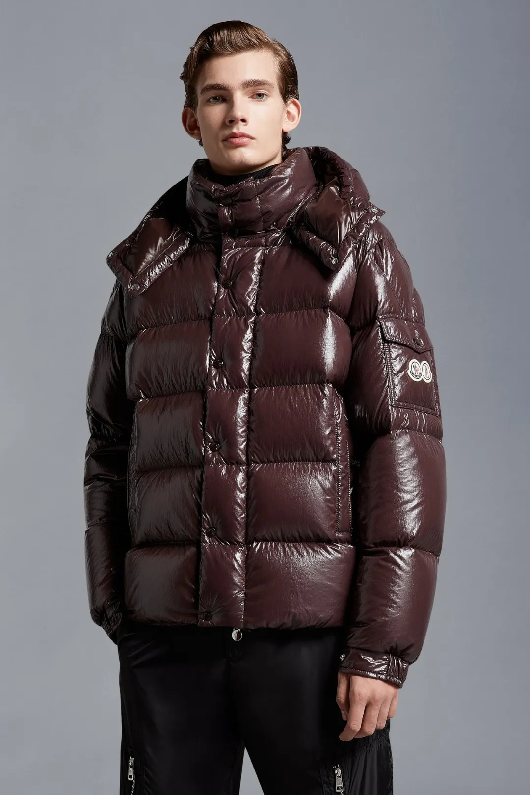 P800 Wooden House Brown Moncler Maya 70th Anniversary Short Down Jacket Official Website Picture 1-5