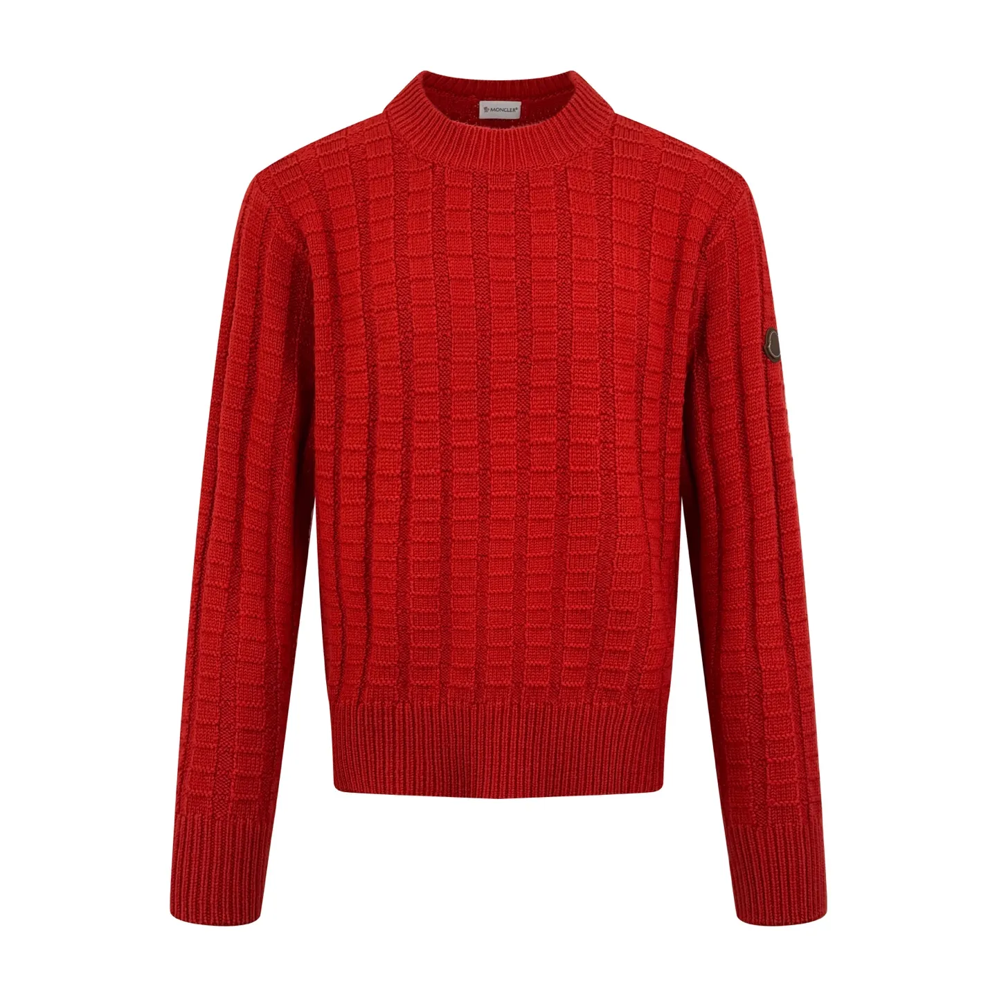 P410 Moncler embossed knitted logo sweater, custom-woven carved wool texture, soft and delicate, comfortable and close to the skin, with high saturation of true red as the base color, cutting through the dullness of winter, making every inch of fabric a commentary on power aesthetics. Using three-dimensional texture as brushstrokes, the whole piece of embossed knitting reconstructs the dimension of knitting aesthetics. The texture halo that produces a light and dark gradient as the human body moves. The iconic Moncler logo embroidered logo decorates the sleeves, making it highly recognizable. Hidden power aesthetics in the hedging of hardness and softness. The ultimate expression of elegance. No need to be deliberate. Self-contained style. Technique 1: Whole-piece embossed vertical grain knitting. Through specific stitching and fabric tissue changes, by changing the arrangement of stitching and the density of the fabric, the vertical grains present a relief effect that is raised on the surface of the sweater, forming undulating changes in the vertical grains. Technique 2: Curved thread weave. By changing the stitching and yarn arrangement during the knitting process, the yarns present a curved distribution in the fabric. Technique 3: Garment washing water plus soft and deodorizing process. Deep cleaning and deodorizing of clothes through professional washing equipment and specific detergents. Improve the feel and appearance of clothes. Accessories: Customized 1:1 Moncler embroidered logo. Customized 1:1 Moncler trademark. Fit: loose fit. Size: S M L XL. Style number: AA508.