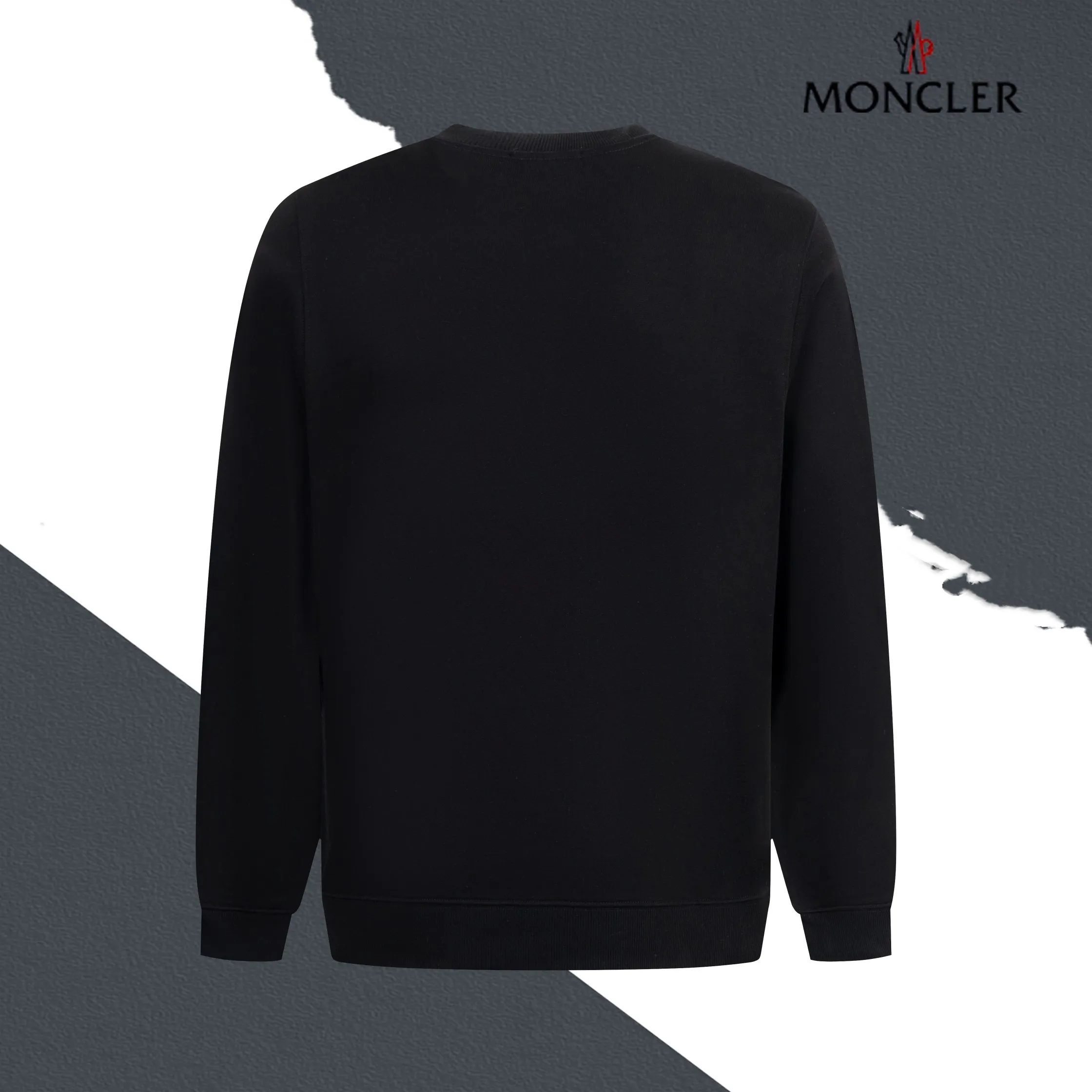 P220 model number SL213 MONCLER masked flocked letter small label round neck sweatshirt, black and hidden two colors, the fabric is made of 400g terry, high weight 95 cotton 5 hydrogen fiber 1×1 double yarn, it will not deform after washing for a lifetime, the same style for men and women, the official website details are the same, full set of packaging, complete three labels, moisture-proof paper, different market currency, feel free to compare OS version, can wear up to 220 pounds without pressure, the upper body is comfortable and stylish, color: black, hidden Size: S-XL