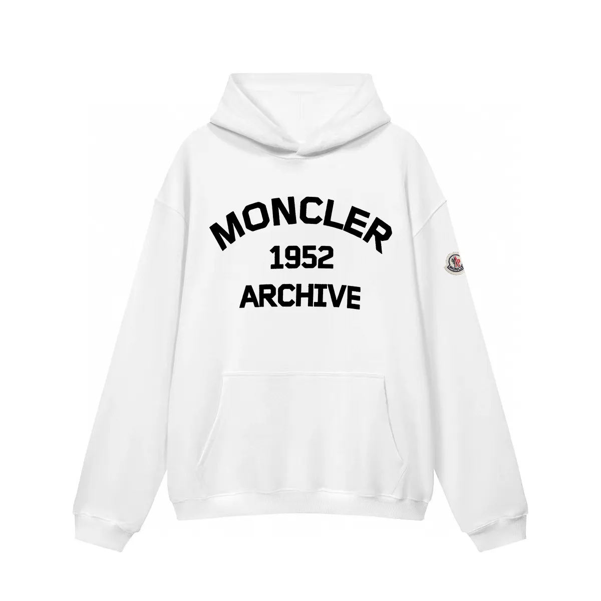 P270 Recommended for sale with confidence Moncler Mouth Mouth 480g Velvet printed hooded sweatshirt Australian velvet fabric is soft and comfortable, does not shrink, does not deform, does not pill) Original customized accessories Collar label Wash mark Hang tag Packaging (perfect details) Color White Black Size XS-L - Copy (57) - Copy