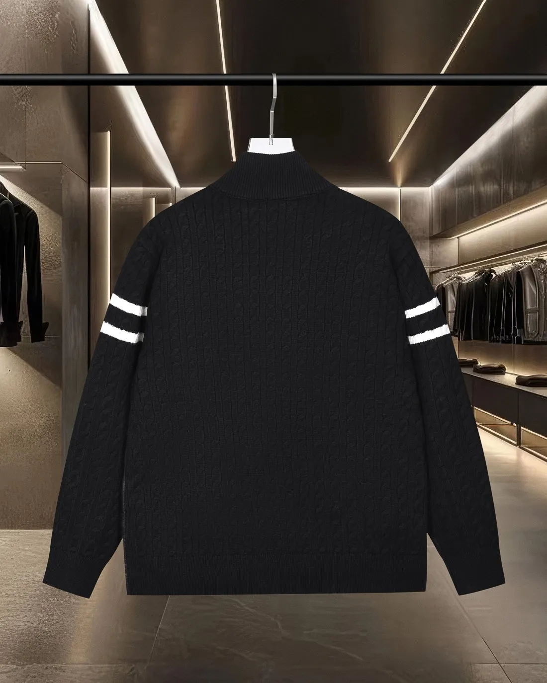 P416 Moncler/muzzle 25Fw classic down spliced ​​stand-up collar sweater cotton woolen sweater jacket 2025FW official website new original fabric official same style selected sweater customization imported wool fabric high-end version, counter custom fabric High breathability and comfort, precision production, impeccable detail processing, ✅customized logo engraved buttons, complete three labels. Brand element design concept reflects high quality. It feels delicate and soft! Presenting a casual cut, the upper body shape is great 🐍 Color; black and gray Size: S-XL