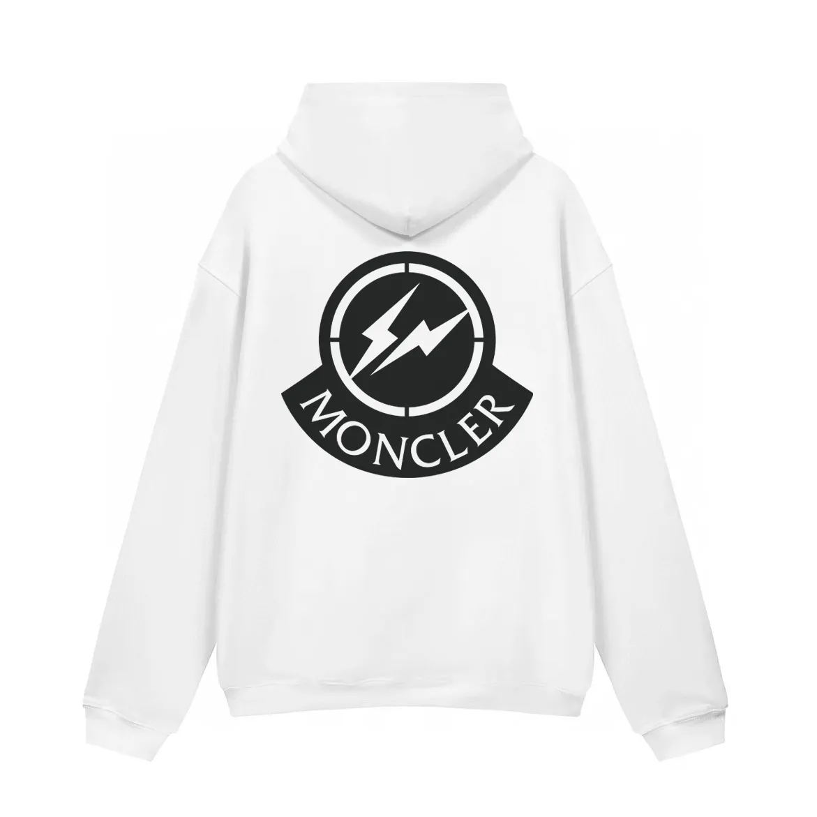 P270 Recommended with confidence, Moncler Mouth Mouth 480g Velvet Printed Hooded Sweatshirt Australian velvet fabric is soft and comfortable, does not shrink, does not deform, does not pill) Original customized accessories Collar label Wash mark Hang tag Packaging (perfect details) Color White Black Size XS-L - Copy (17)