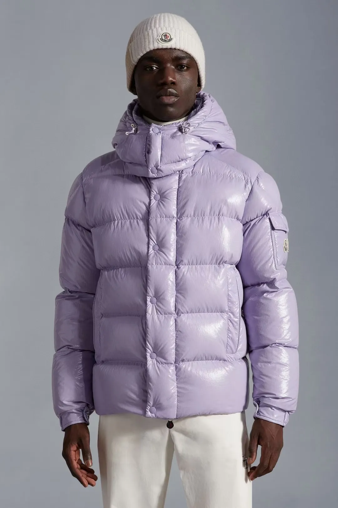 P800 Lavender Purple Moncler Maya 70 Short Down Jacket Couple Style Official Website Picture 1-5