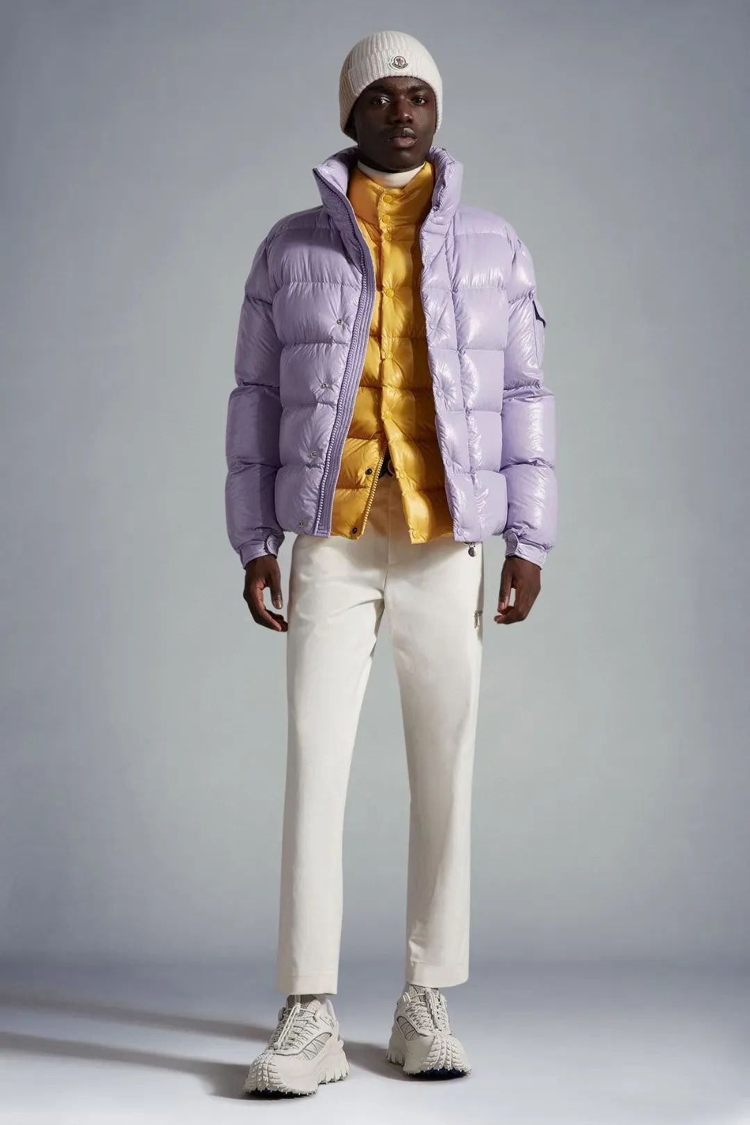 P800 Lavender Purple Moncler Maya 70 Short Down Jacket Couple Style Official Website Picture 1-5