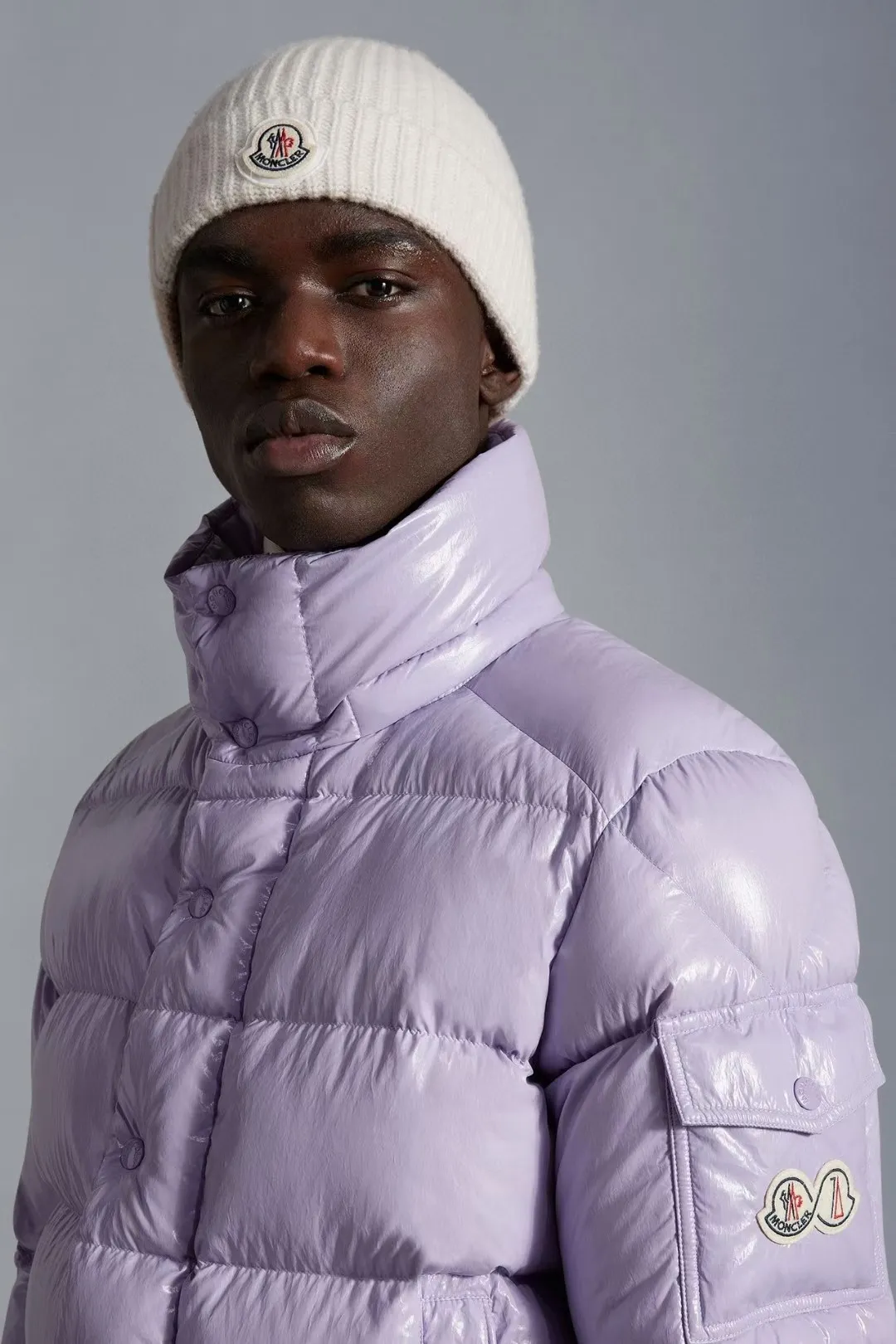 P800 Lavender Purple Moncler Maya 70 Short Down Jacket Couple Style Official Website Picture 1-5