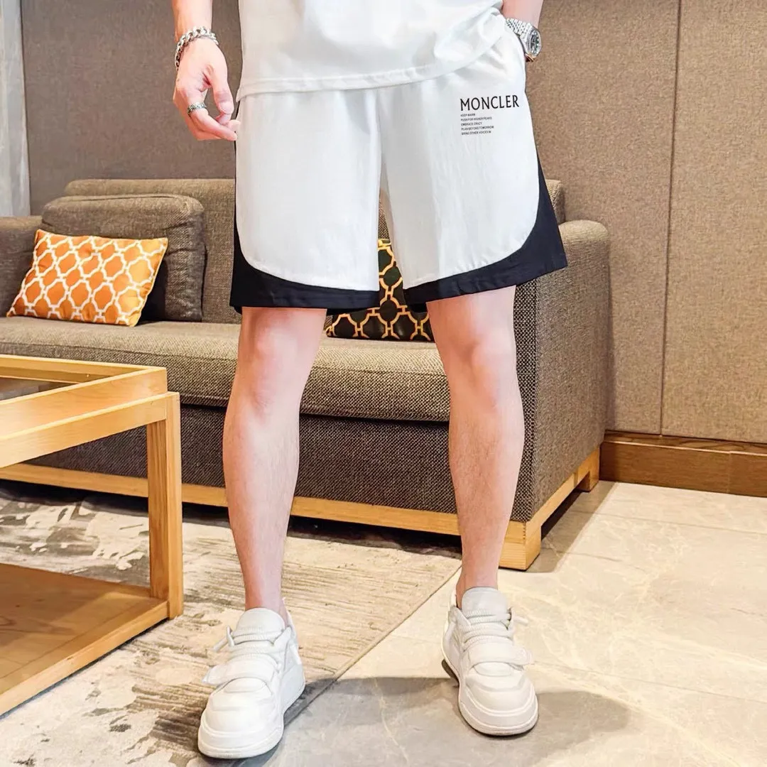 P570 Brand [MONCLER Mouth Covered] 2025 round neck short-sleeved shorts suit. The pure cotton fabric upper body will not be stuffy, the smooth and comfortable skin-friendly effect is more breathable, the fabric has its own texture, classic logo technology, a new interpretation from a unique angle, fashionable and versatile choice! Size: M-3XL (maximum wear: 190 pounds)