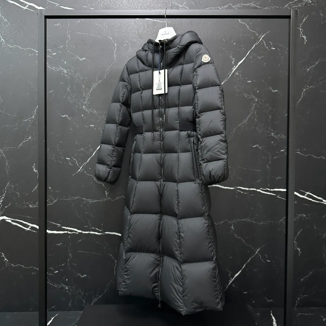 P960 𝑴𝒐𝒏𝒄𝒍𝒆𝒓｜Moncler Faucon Disney Princess on the Run classic model, tall and slim, light luxury fashion, matte waist long down jacket for women T15# 𝑺𝒊𝒛𝒆: 0# 1# 2# 3# Product color: black