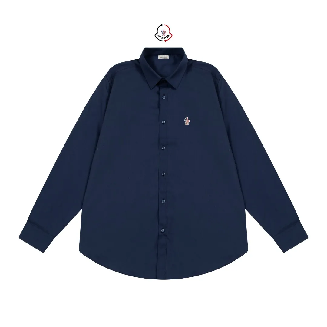 P270 Moncler official website classic brand logo design long-sleeved shirt, custom-dyed fabric, upper body full of high-end feel, pure cotton bamboo fiber fabric, high quality, same style for men and women. Size: 39-43 (M-3XL)