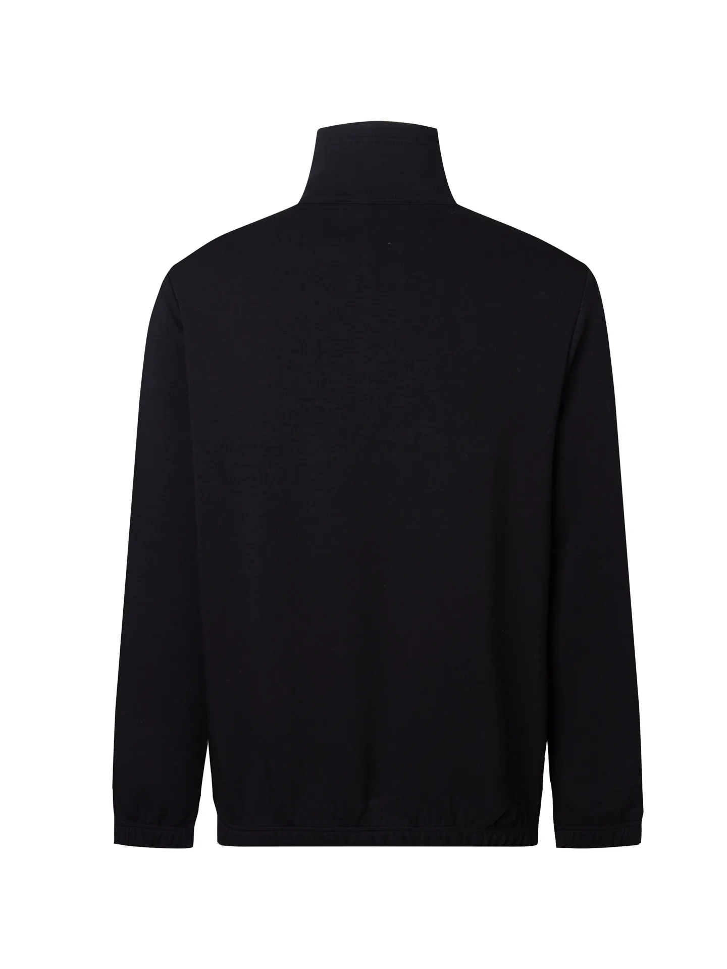 P370 ZP version) - Moncler muzzle classic, genuine leather badge half-zip simple casual stand-up collar sweatshirt - Made of exclusive custom imported 450g air cotton fabric, the upper body is extremely comfortable, complete custom accessories, exclusive quality difference currency, welcome to compare - Color: black - Size: S M L XL
