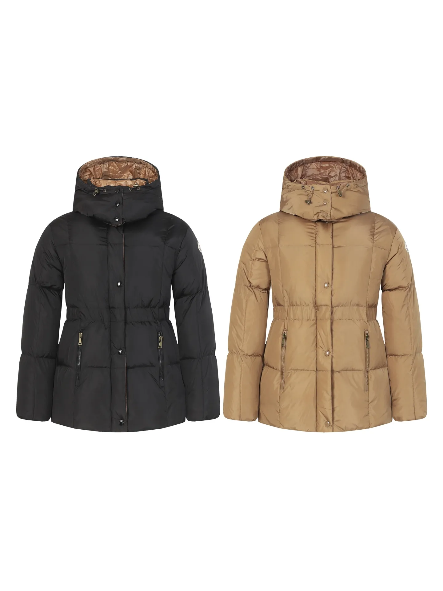 P920 Moncler/Moncler's new Ige hooded women's down jacket is made of longue saison fabric and is suitable for mild weather. This nylon fabric is warm without being bulky. Short design, with a classic hooded silhouette, and a waist design to create a smooth and feminine look. Made of longuesaison fabric. Longuesaison lining. Filled with down. Color: black/coffee Size: 0123