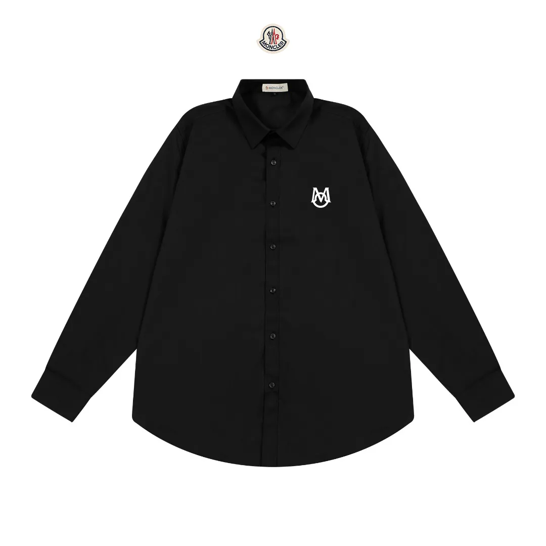 P270 Moncler official website classic brand logo design long-sleeved shirt, custom-dyed fabric, upper body full of high-end feel, pure cotton bamboo fiber fabric, high quality, same style for men and women. Size: 39-43 (M-3XL)