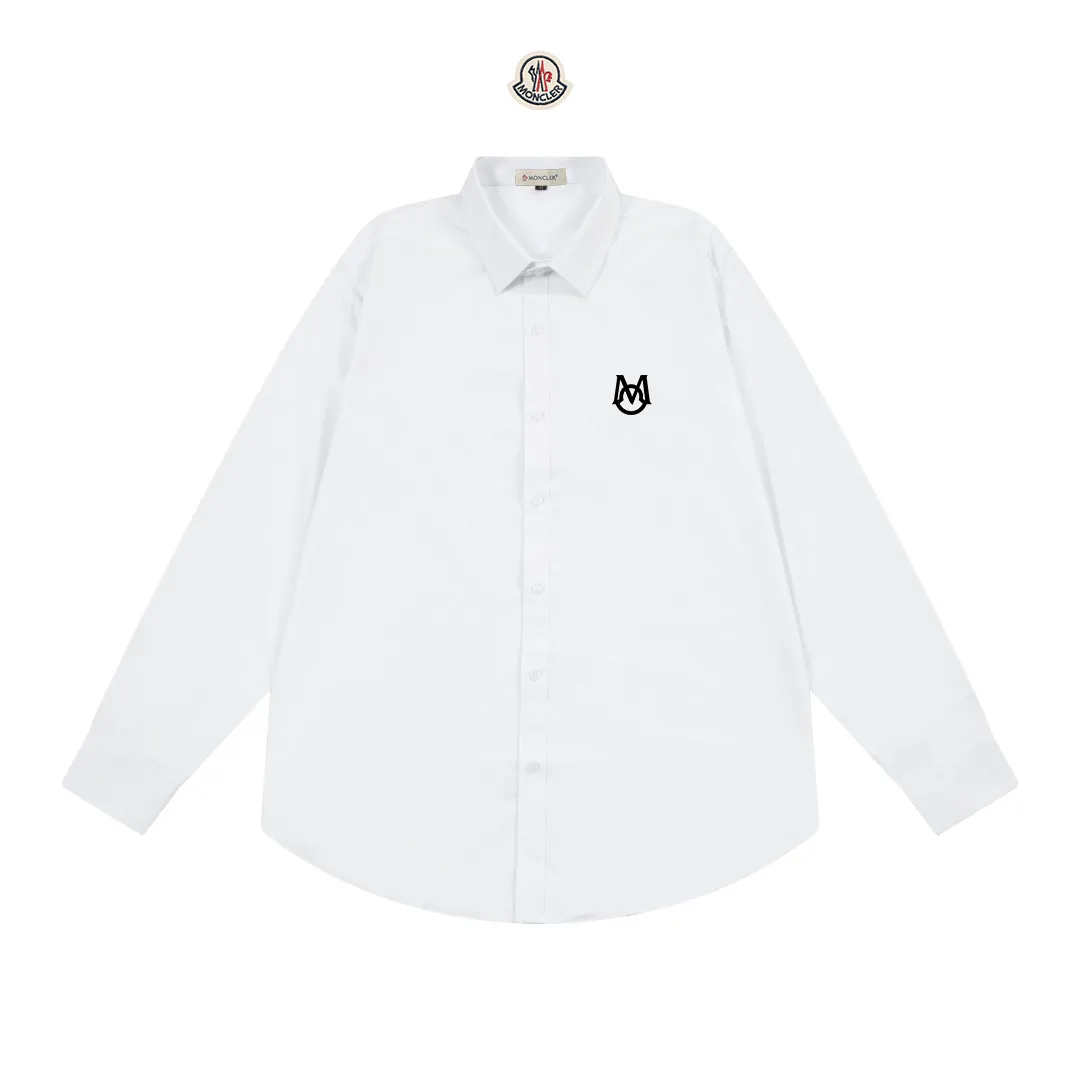 P270 Moncler official website classic brand logo design long-sleeved shirt, custom-dyed fabric, upper body full of high-end feel, pure cotton bamboo fiber fabric, high quality, same style for men and women. Size: 39-43 (M-3XL)