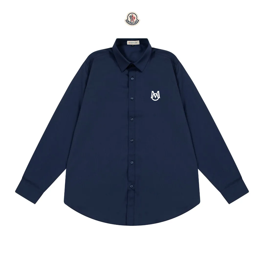 P270 Moncler official website classic brand logo design long-sleeved shirt, custom-dyed fabric, upper body full of high-end feel, pure cotton bamboo fiber fabric, high quality, same style for men and women. Size: 39-43 (M-3XL)