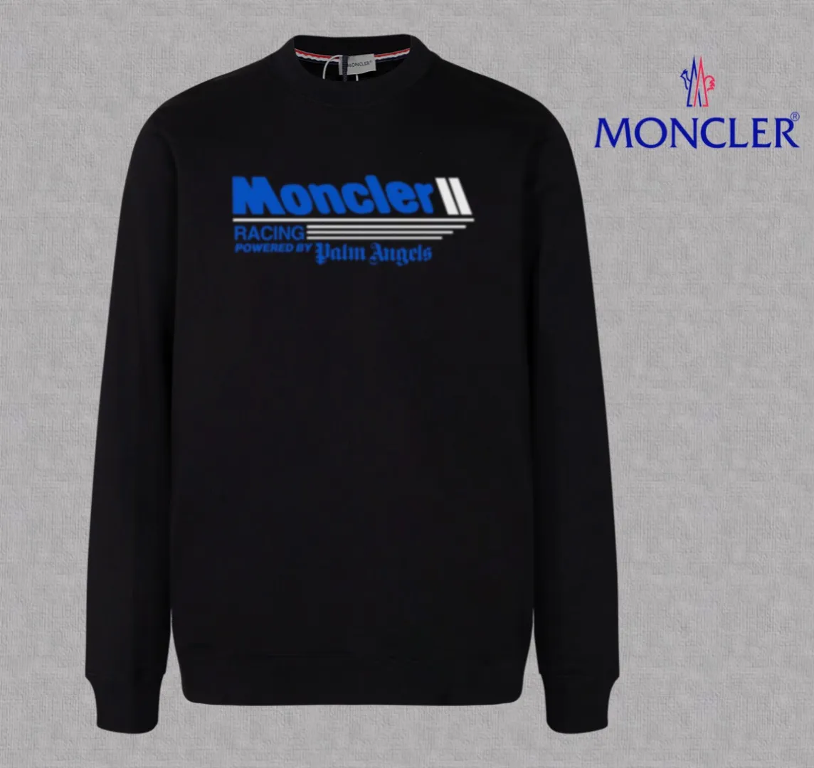 P210 High-version sweatshirt) [Long-term stock] 〖𝐌𝐎𝐍𝐂𝐋𝐄𝐑~Mask〗 Made of 440g heavy-weight fabric. It is different from the market currency. It can be matched with any variety and is properly handsome. 😎The whole dress is made of double waistcoats. The double waistcoats make the whole dress more three-dimensional. Not ordinary factories can do such fine work. 2025 Spring runway version of the T stage, on sale at the counter, round neck terry sweatshirt, high-end double-strand pure cotton, custom-made stretch ribs, dyed in the same vat, complete with three standards, matched with exquisite embroidered LOGO on the chest, simple and advanced, same style for men and women. Color: black, apricot, white, size: S M L XL 2XL