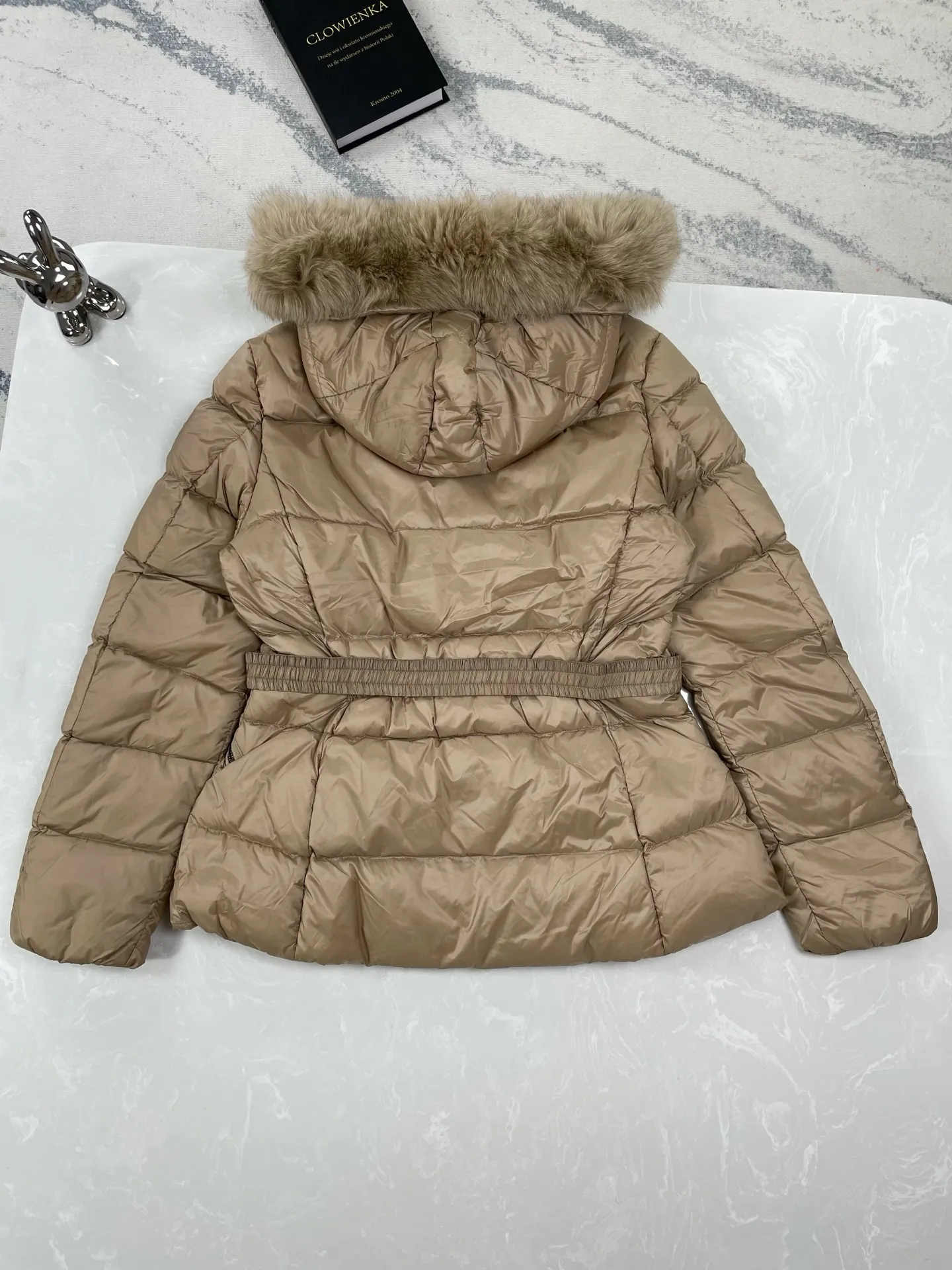 P970 (high version) Moncler-MONCLER Boed women's short waisted fur collar hooded down jacket Size:0-3