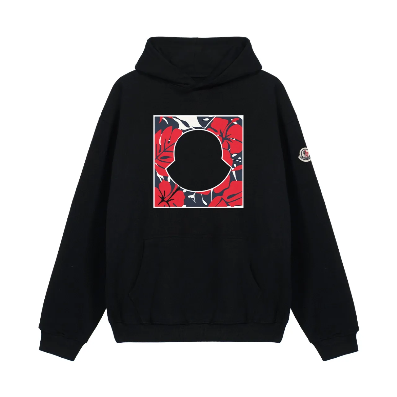 P270 Recommended with confidence, Moncler Mouth Mouth 480g Velvet Printed Hooded Sweatshirt Australian velvet fabric is soft and comfortable, does not shrink, does not deform, does not pill) Original customized accessories Collar label Wash mark Hang tag Packaging (perfect details) Color White Black Size XS-L - Copy (21) - Copy