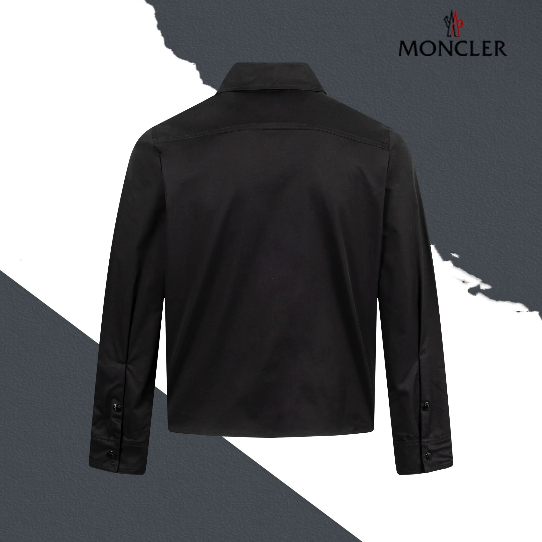 P330 model number SL308 MONCLER masked pocket logo embroidered zipper jacket, same style for men and women, consistent details on the official website, full package, complete with three labels, moisture-proof paper, differentiated from market currency, feel free to compare, original matching accessories 1:1, main mark technology, very high-end, custom-made premium cotton hidden pattern Huada fine grid nylon blended outer layer super soft polyacetate fiber craft fabric Delicate and soft inner layer, fashionable and smooth drape woven with special water-based ink printing, 75D high-density, light-proof functional fabric, 3D splicing and tailoring, oversize loose fit, maximum wear 200, color: black, size: S-XL