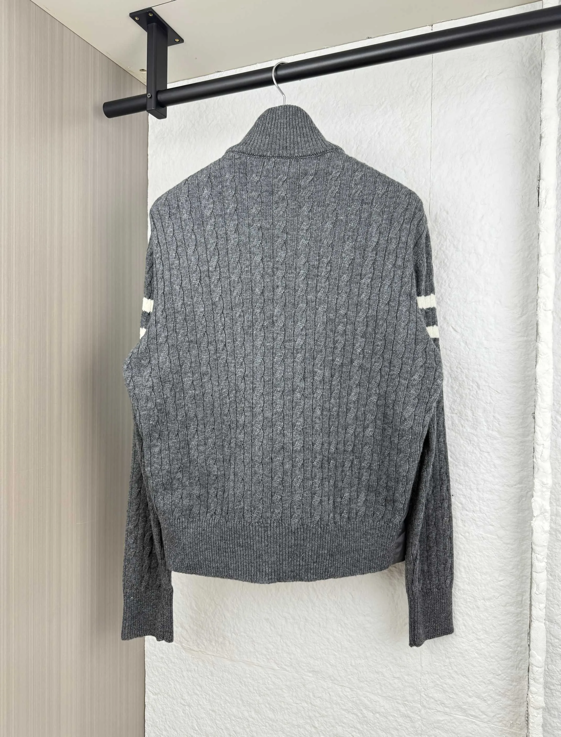P810 Moncler masked Padded striped wool splicing down jacket 1/2/3/4