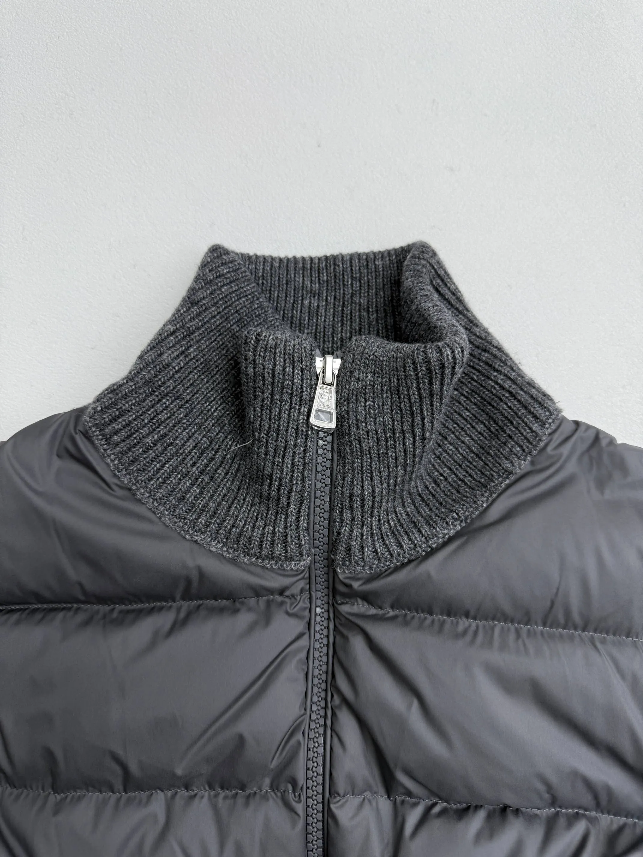 P810 Moncler masked Padded striped wool splicing down jacket 1/2/3/4