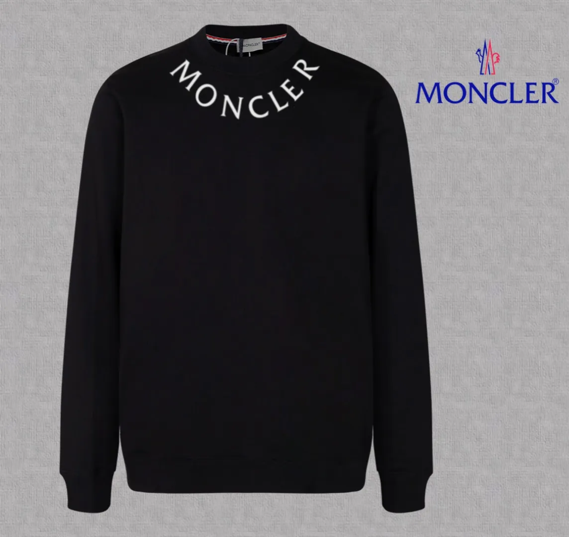 P210 High-version sweatshirt) [Long-term stock] 〖𝐌𝐎𝐍𝐂𝐋𝐄𝐑~Mask〗 Made of 440g heavy-weight fabric. It is different from the market currency. It can be matched with any variety and is properly handsome. 😎The whole dress is made of double waistcoats. The double waistcoats make the whole dress more three-dimensional. Not ordinary factories can do such fine work. 2025 Spring runway version of the T stage, on sale at the counter, round neck terry sweatshirt, high-end double-strand pure cotton, custom-made stretch ribs, dyed in the same vat, complete with three standards, matched with exquisite embroidered LOGO on the chest, simple and advanced, same style for men and women. Color: black, apricot, white, size: S M L XL 2XL