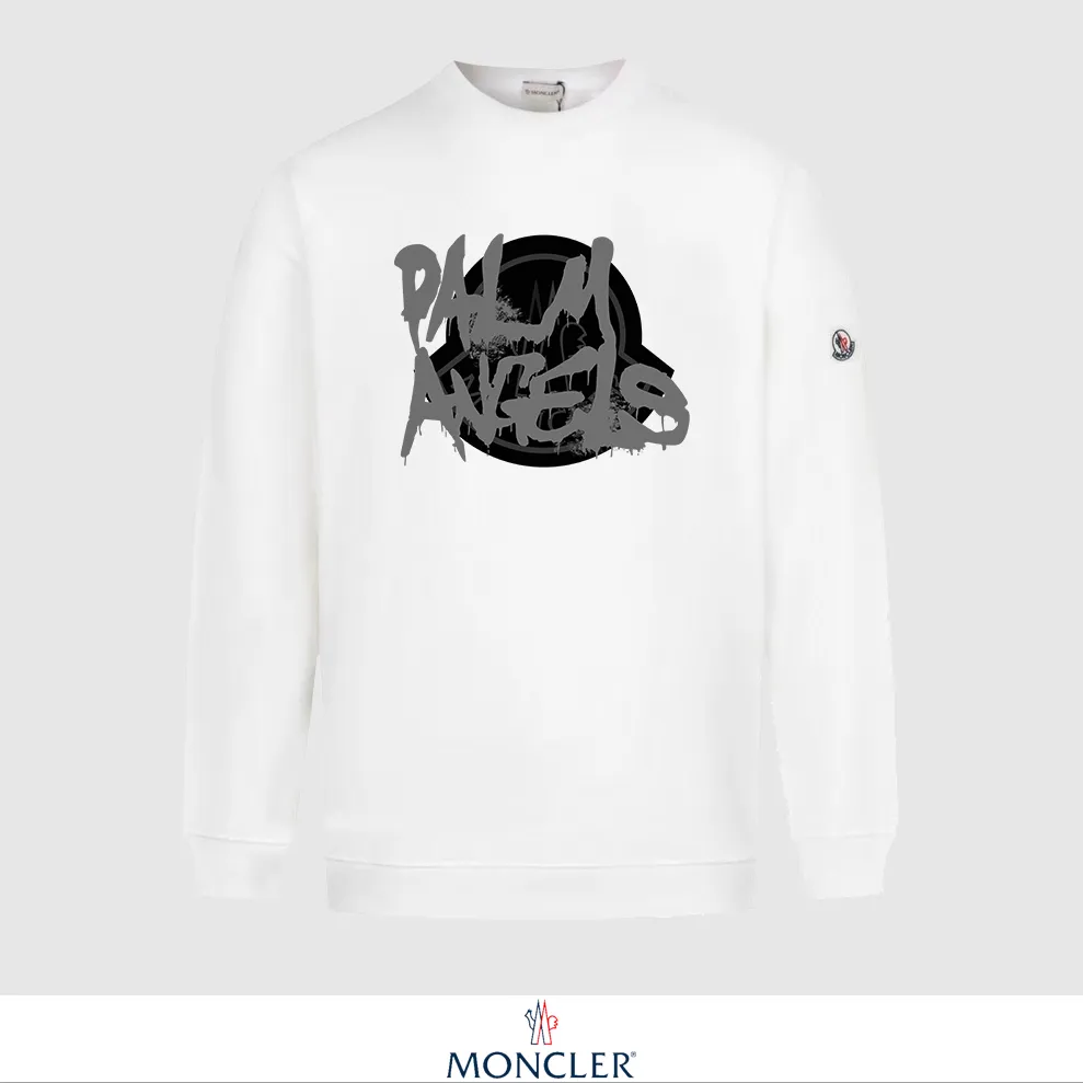 P240 Recommend the most popular Moncler masked 380g printed terry crew neck sweatshirt. Breathable pure cotton fabric. The texture is very soft and comfortable. No shrinkage, no deformation, no pilling). Original customized accessories. Collar label. Wash mark. Hang tag. Packaging (perfect details). Color: White. Black. Size: XS S M L.