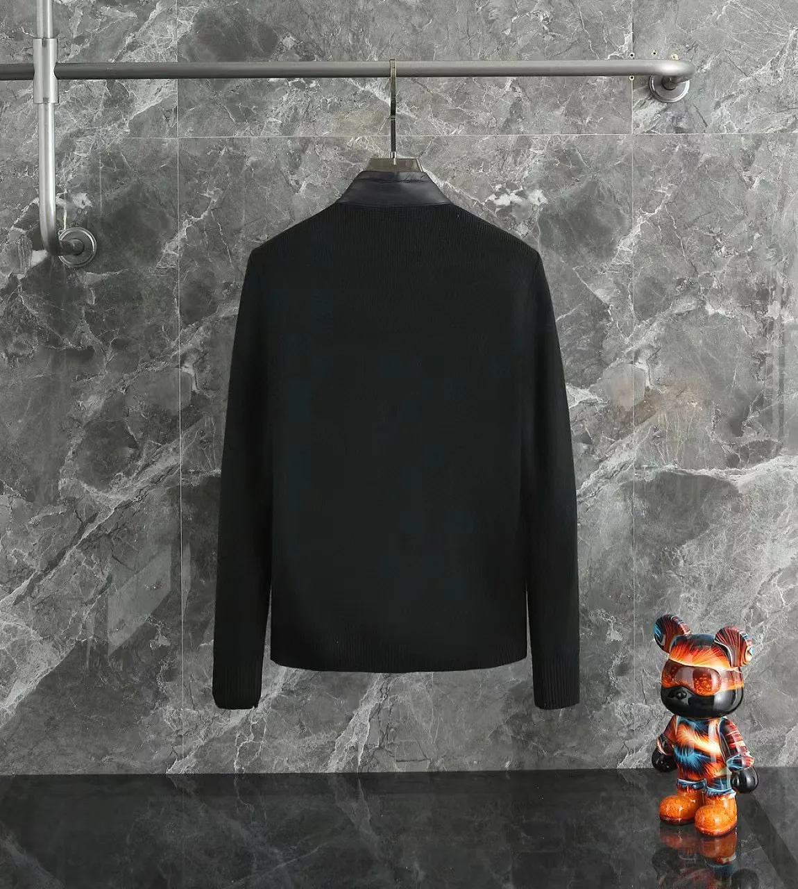 P700 9020# Spot Moncler Moncler 25 new men's wool knitted stitching stand-up collar thin down jacket