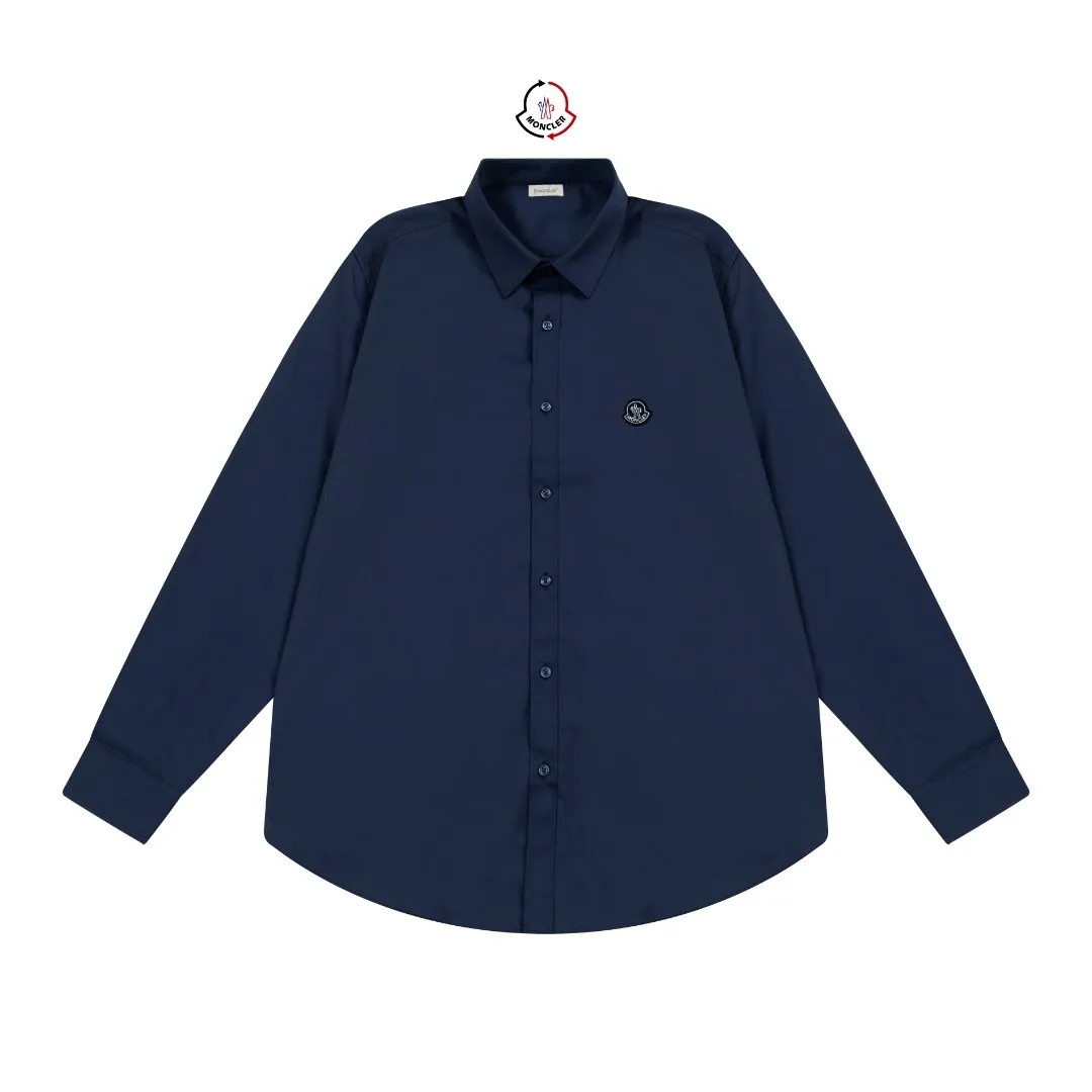 P270 Moncler official website classic brand logo design long-sleeved shirt, custom-dyed fabric, upper body full of high-end feel, pure cotton bamboo fiber fabric, high quality, same style for men and women. Size: 39-43 (M-3XL)